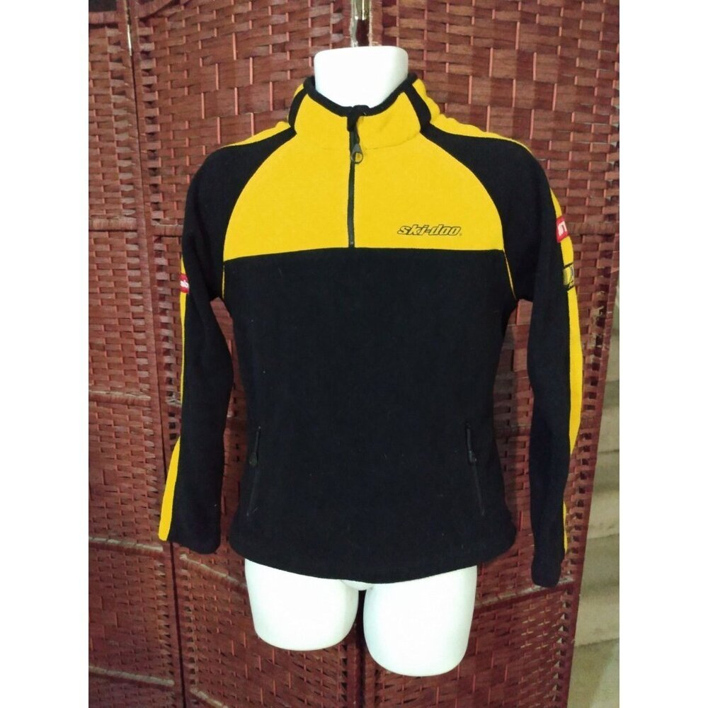 Womens Ski-doo Team 1/4 Zip Fleece Jacket Top Wasp Bee logo Small Snowmobile
